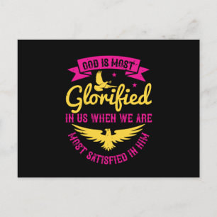 Religion - Gott wird in uns am meisten verherrlich Postkarte