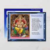 Religion, Hinduismus, Ganesha Postkarte (Vorne/Hinten)