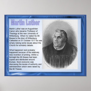 Religion, History, Reformation Martin Luther Poster