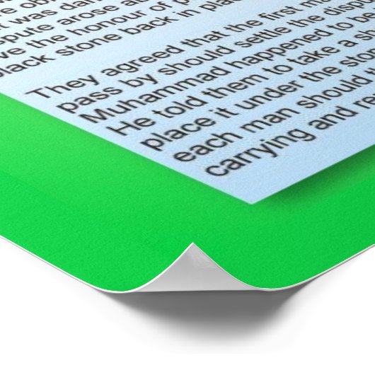 Religion, Islam, Mohammed Poster (Ecke)