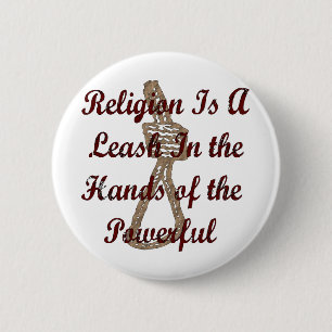 Religion ist eine Leine Button