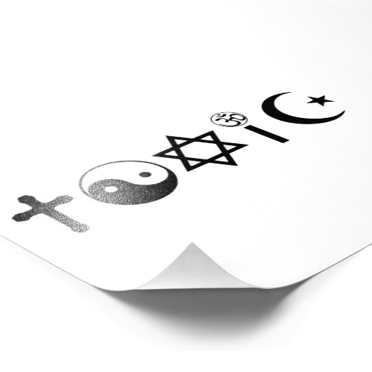 Religion ist giftiger Freethinker Fotodruck (Ecke)