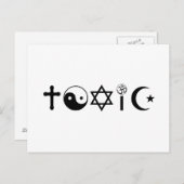 Religion ist giftiger Freethinker Postkarte (Vorne/Hinten)