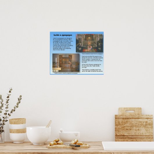 Religion, Judentum, in einer Synagoge Poster (Küche)