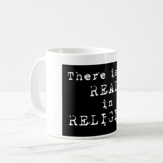 RELIGION - KAFFEETASSE (Vorderseite Links)