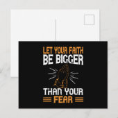 Religion - Lass dein Glaube ist größer Postkarte (Vorne/Hinten)
