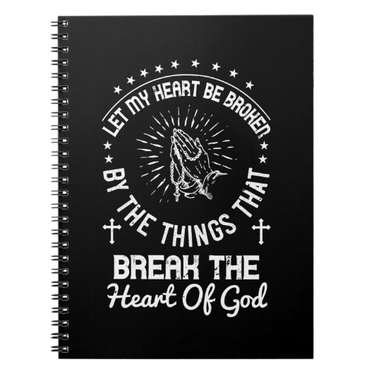 Religion - Lass mein Herz zerbrochen Notizblock (Vorderseite)
