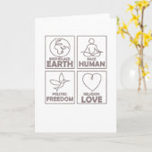 Religion Liebe Freiheit Leben Menschen sein Karte (Gelbe Blume)