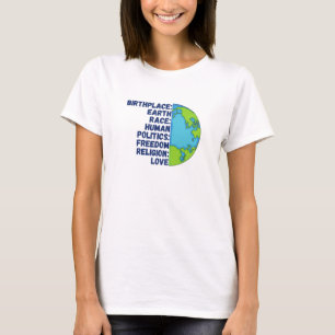 Religion Liebe Freiheit Menschen Planet T-Shirt