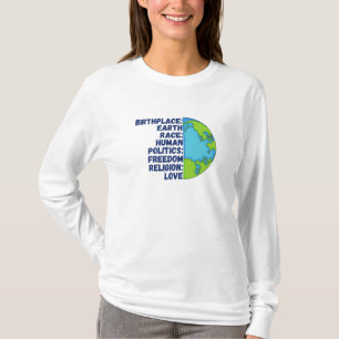 Religion Liebe Freiheit Menschen Planet T-Shirt