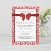 Religion Neutral Holiday Party (Faux Ribbon) Einladung (Stehend Vorderseite)