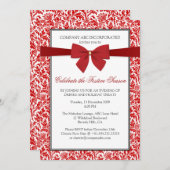 Religion Neutral Holiday Party (Faux Ribbon) Einladung (Vorne/Hinten)