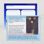 Religion, religiöse Führer Postkarte (Vorne/Hinten)