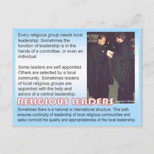 Religion, religiöse Führer Postkarte (Vorderseite)