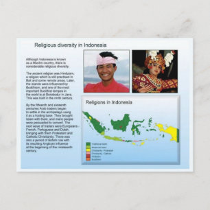 Religion, religiöses Diversity in Indonesien Postkarte