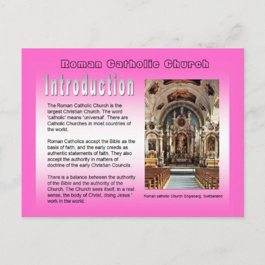 Religion, römisch-katholische Kirche, Einführung Postkarte (Vorderseite)