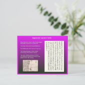 Religion, Shinto, heilige japanische Texte Postkarte (Stehend Vorderseite)