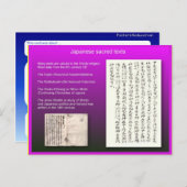 Religion, Shinto, heilige japanische Texte Postkarte (Vorne/Hinten)