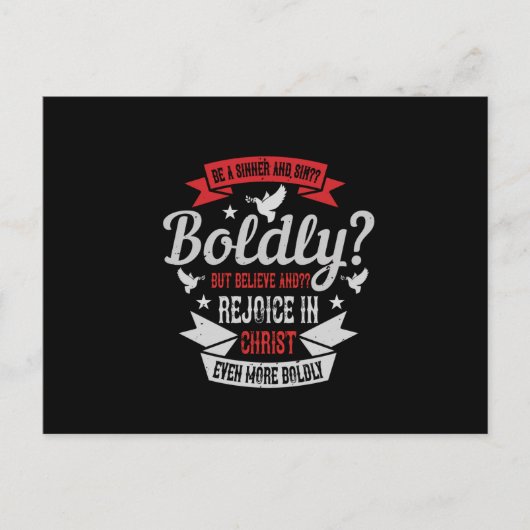 Religion - Sinner und Sünde sein. Mutig? Postkarte (Vorderseite)