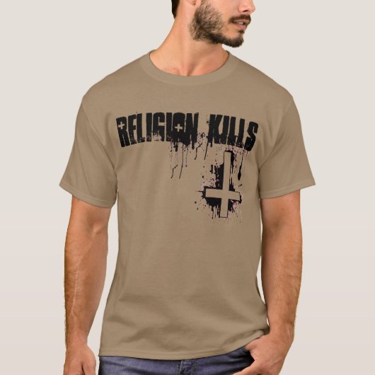 Religion tötet Blut umgekehrten QuerT - Shirt (Vorderseite)