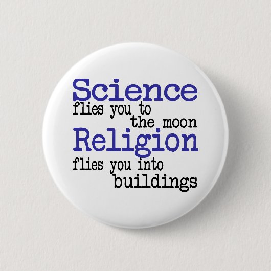 Religion und Wissenschaft Button (Vorderseite)