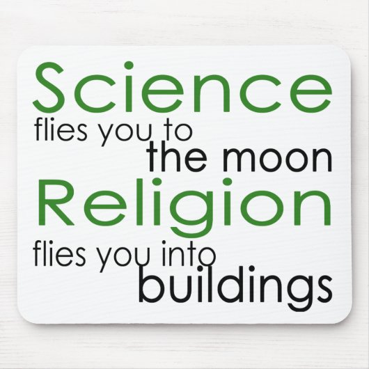 Religion und Wissenschaftsatheist Mousepad (Vorne)
