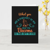 Religion - Was du bist, ist Gottes Geschenk an dic Karte (Gelbe Blume)