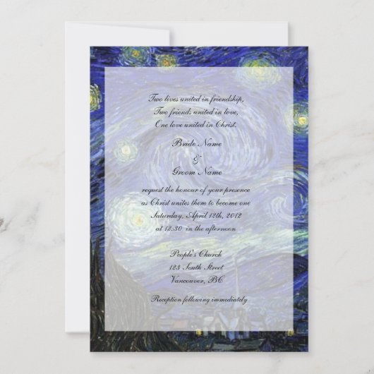 Religionen, Einladung zur Hochzeit Christi, Sterne (Vorderseite)