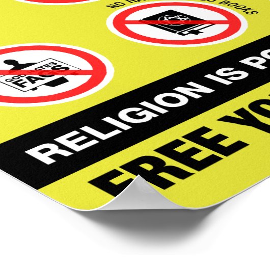 Religionsfreie Zone Poster (Ecke)