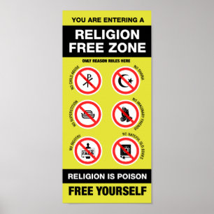 Religionsfreie Zone Poster