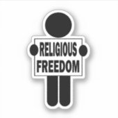 Religionsfreiheit Aufkleber (Vorderseite)