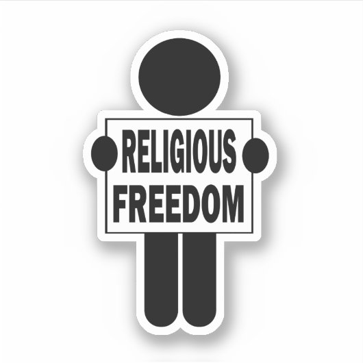 Religionsfreiheit Aufkleber (Vorderseite)
