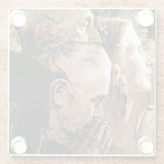 Religionsfreiheit Glasuntersetzer (Rückseite)