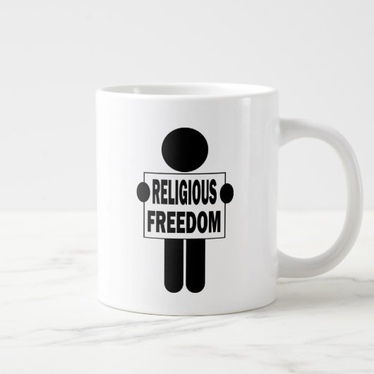 Religionsfreiheit Jumbo-Tasse (Rechts)