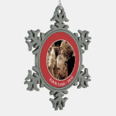 Religionsfreiheit Schneeflocken Zinn-Ornament (Links)