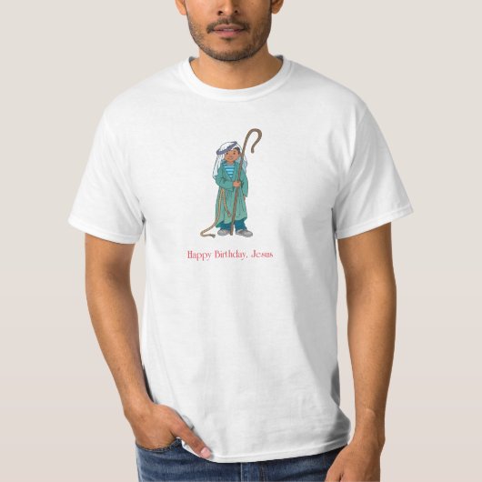 RELIGIÖS: Alles- Gute zum Geburtstagjesus-Schäfer T-Shirt (Vorderseite)