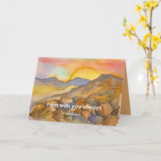 Religiös bin ich bei dir immer Schrift Matthew Karte (Gelbe Blume)