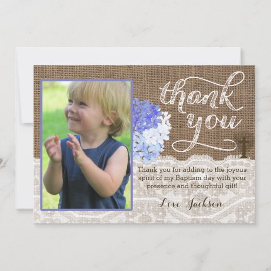 Religiös danke zu kardieren für Jungen mit (Vorderseite)