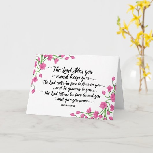 Religiös, der Herr segne dich und Behalte dir Karte (Gelbe Blume)