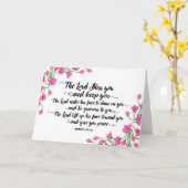 Religiös Der Herr segne dich und Behalte dir Karte (Gelbe Blume)