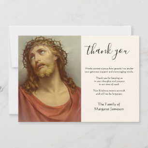 Religiös katholisch Jesus Vintage Beileid  Dankeskarte