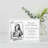 Religiös-katholische gesegnete Jungfrau Mary Beile Dankeskarte (Stehend Vorderseite)