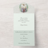 Religiös-katholische Masse bietet Jungfrau Mary al All In One Einladung (Innen Boden)