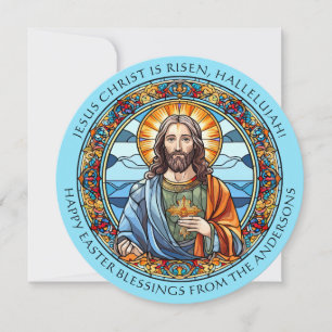 Religiös katholische Osterauferstehung Christus Feiertagskarte