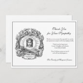 Religiös-katholische Trauer Jesus Beileid Dankeskarte (Vorne/Hinten)