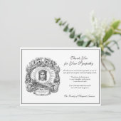 Religiös-katholische Trauer Jesus Beileid Dankeskarte (Stehend Vorderseite)