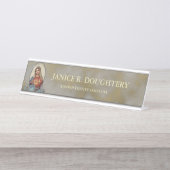 Religiös-katholische Unbefleckte Herz-Jungfrau Mar Schreibtischnamensplakette (Vorderseite )