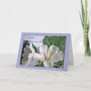 Religiös mit Mitgefühl Weißer Hibiskus Psalm 119 Karte