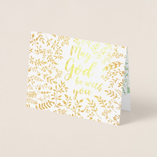 Religiös möge Gott bei dir sein Beileid Folienkarte (Vorderseite)