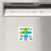 RELIGIÖS PERSONALISIERTE 80. GEBURTSTAG-DESIGN MAGNET (In Situ (Geschirrspüler))